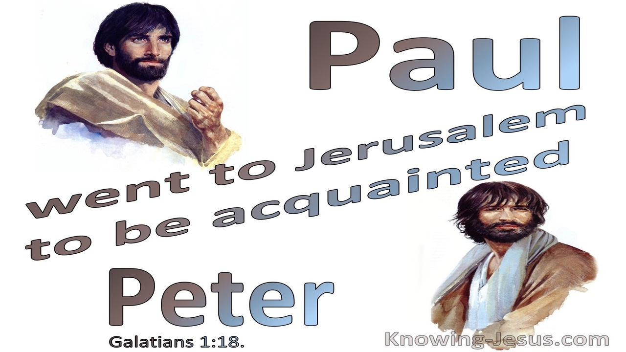 Galatians 1:18 Oaul Went To Jerusalem To Meet Peter (blue)